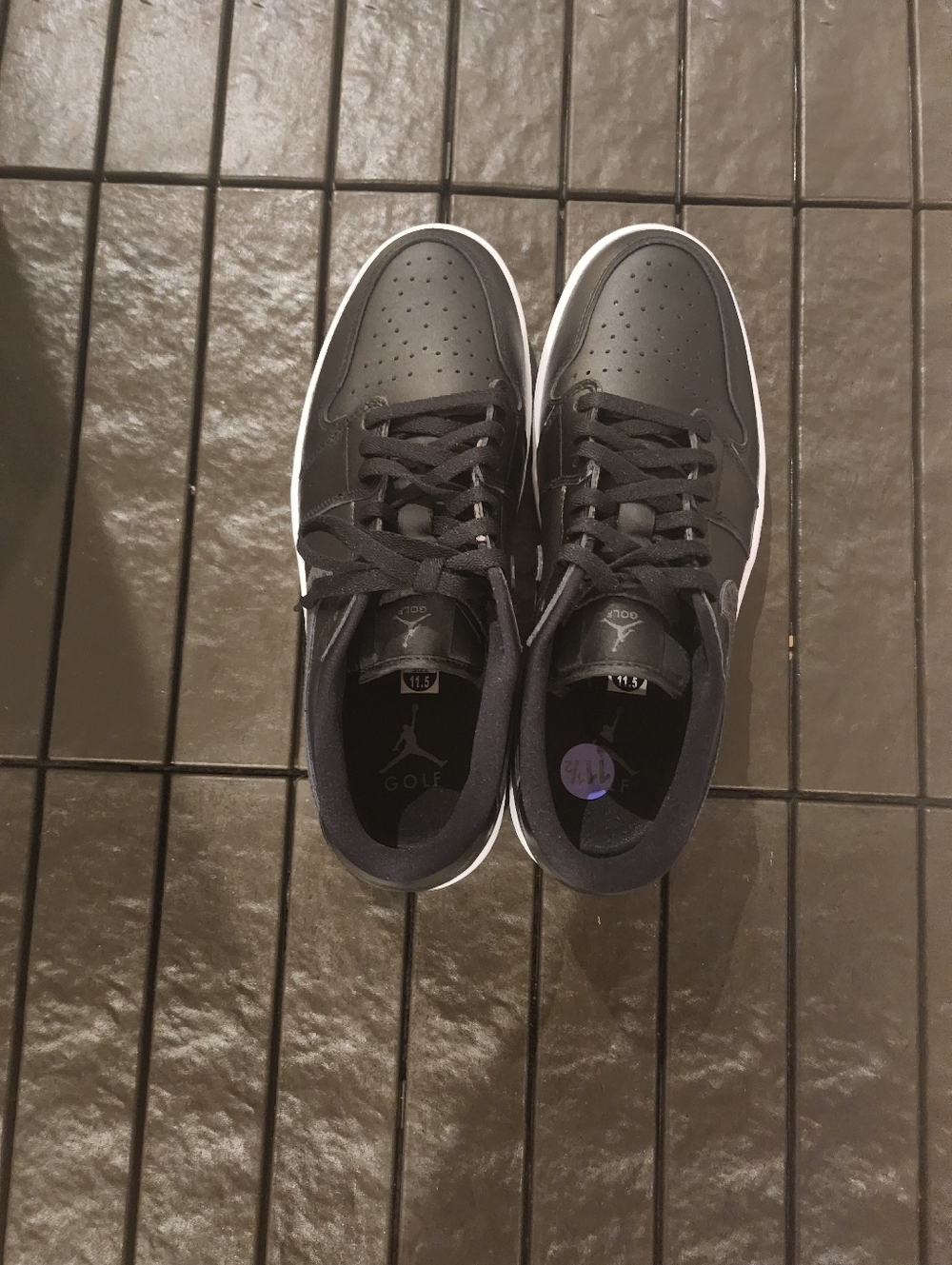 Men's Golf Air Jordan 1 Low 'Black Gum' - Picture 12 of 15